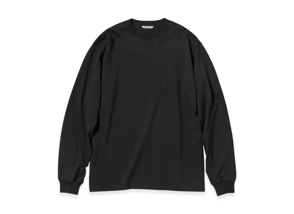 AURALEE Luster Plaiting L/S Tee "Black"