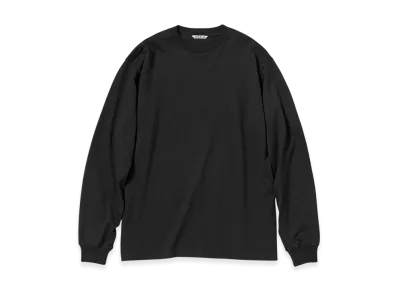 AURALEE Luster Plaiting L/S Tee "Black"