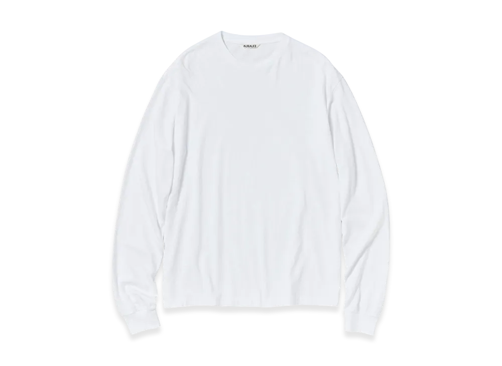AURALEE Seamless L/S Tee "White"