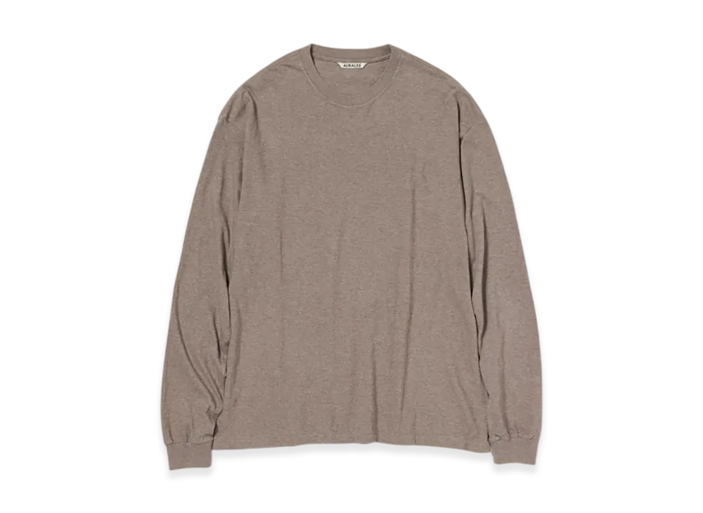 AURALEE Seamless L/S Tee "Top Brown"