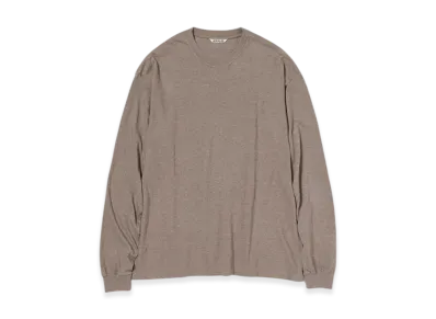 AURALEE Seamless L/S Tee "Top Brown"