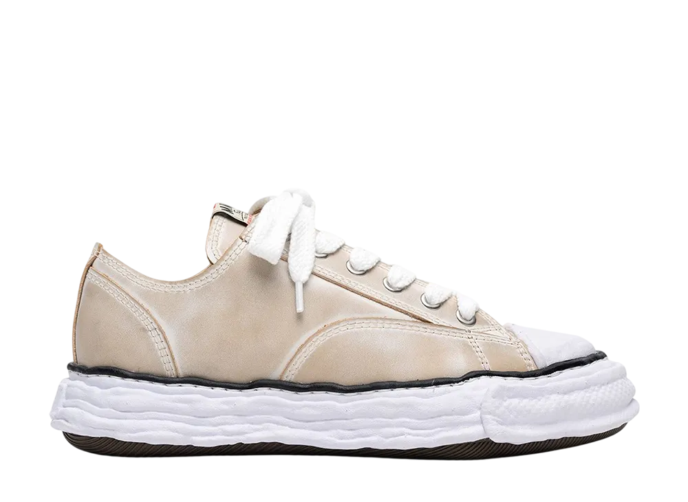 メゾンミハラヤスヒロ ピーターソン23 オリジナルソール ヴィンテージ エフェクト レザー ローカットスニーカー "ホワイト" (A16FW725)