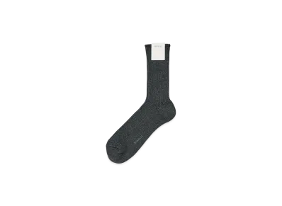 AURALEE Cotton Cashmere Low Gauge Socks (Men's) "Top Gray"