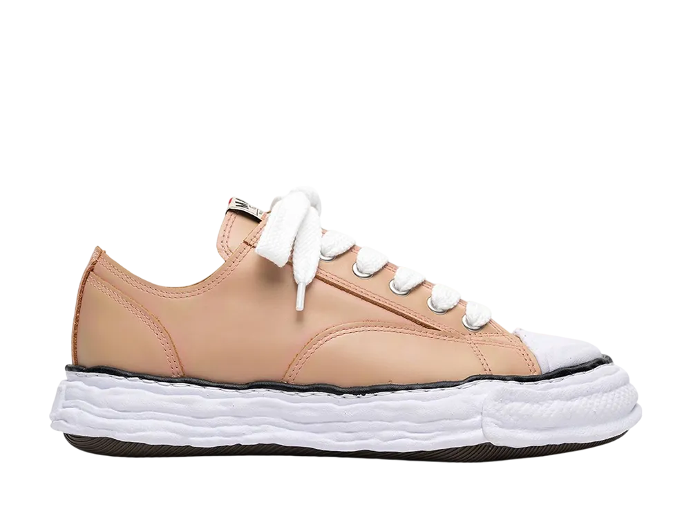 メゾンミハラヤスヒロ ピーターソン23 オリジナルソール ヴィンテージ エフェクト レザー ローカットスニーカー "ピンク" (A16FW725)