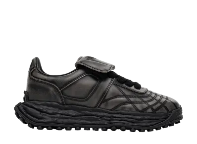 Maison MIHARA YASUHIRO SCOTT OG Sole Vintage Leather Effect Low-top Sneaker "Black/Black"