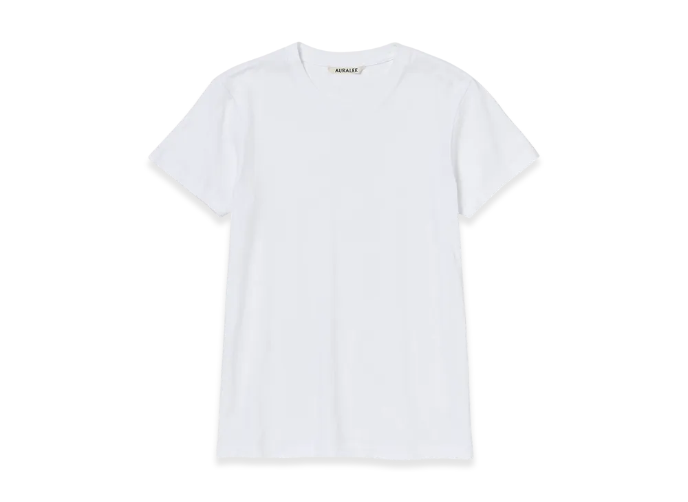 AURALEE Seamless Crew Neck Tee "White"