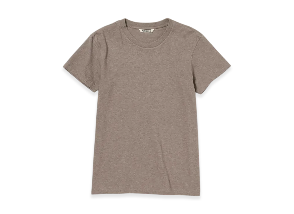 AURALEE Seamless Crew Neck Tee "Top Brown"