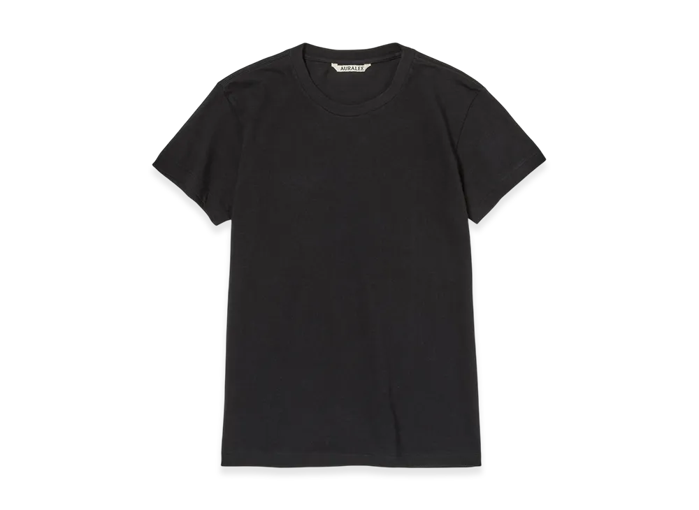 AURALEE Seamless Crew Neck Tee "Black"