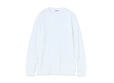 AURALEE Seamless L/S Tee "White"