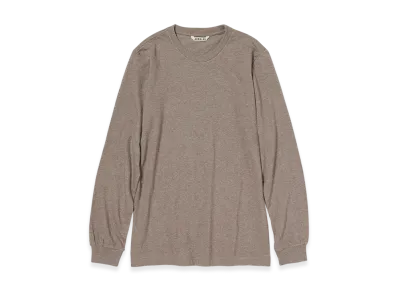 AURALEE Seamless L/S Tee "Top Brown"