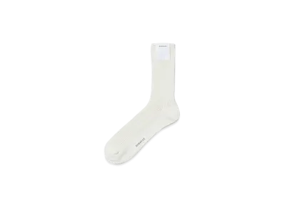 AURALEE Women's Cotton Cashmere Low Gauge Socks "Ivory"