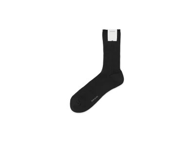 AURALEE Women's Cotton Cashmere Low Gauge Socks "Black"