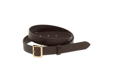 AURALEE Women's Square Buckle Belt "Brown"