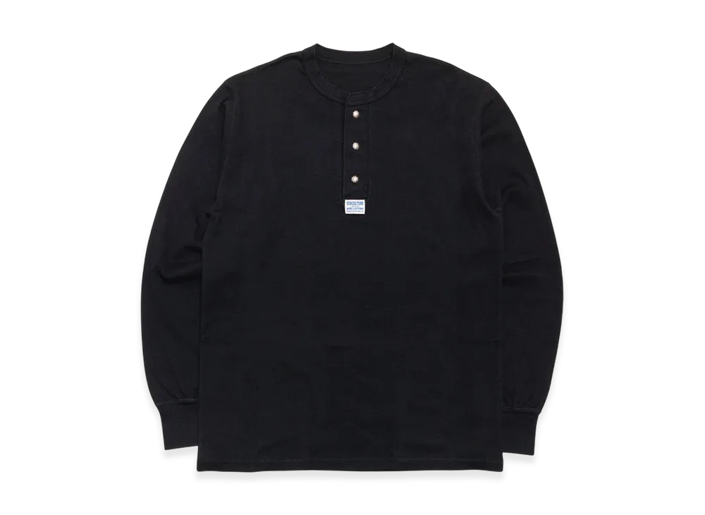 SubCulture Henleyneck Long Sleeve T-Shirt Concho SV925 "Black"