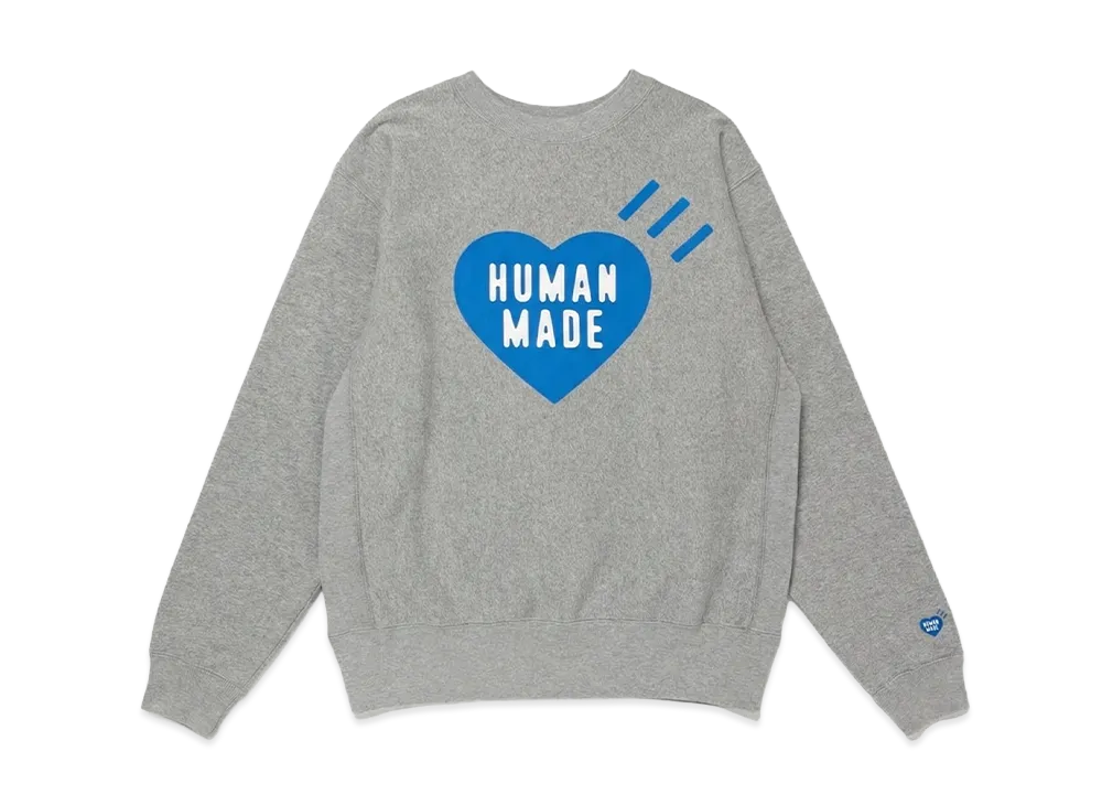 HUMAN MADE Stores Exclusive Heart Sweatshirt Offline Store "Gray"