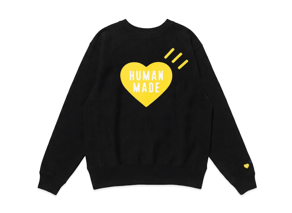 HUMAN MADE Stores Exclusive Heart Sweatshirt Shinsaibashi Parco "Black"