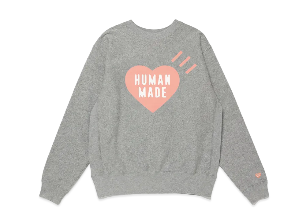 HUMAN MADE Stores Exclusive Heart Sweatshirt Offline Store Seoul "Gray"