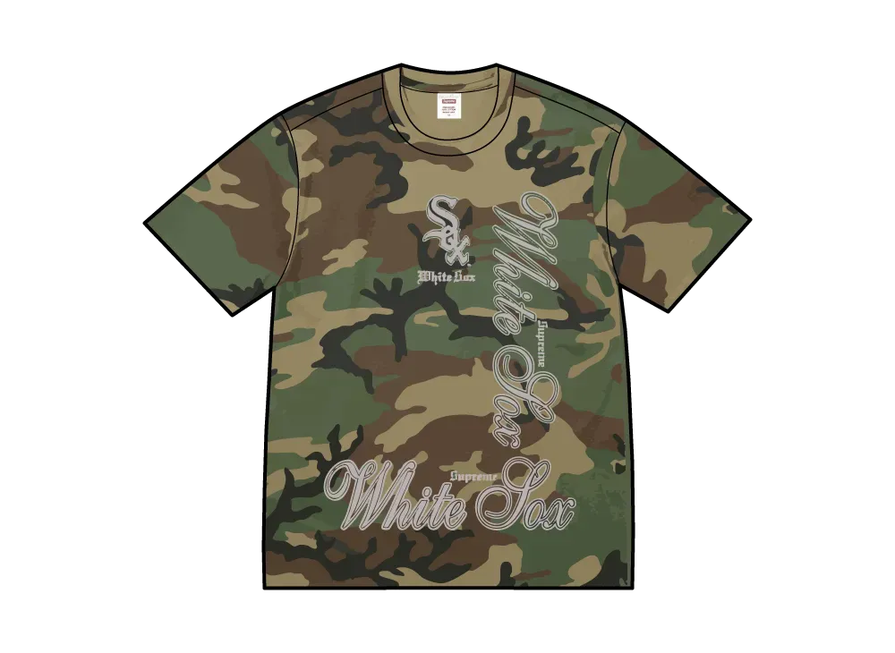 Supreme x MLB Teams Tee Sox "Woodland Camo"