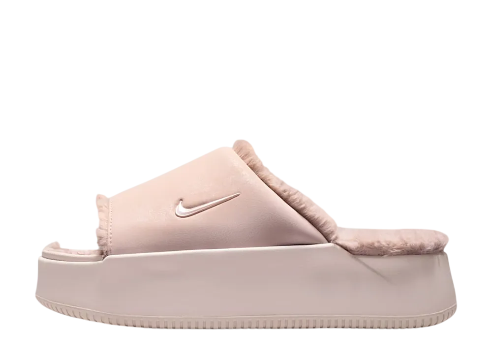 Nike Women's Calm Elevation Fur Slide "Silt Red/Malt/Silt Red"