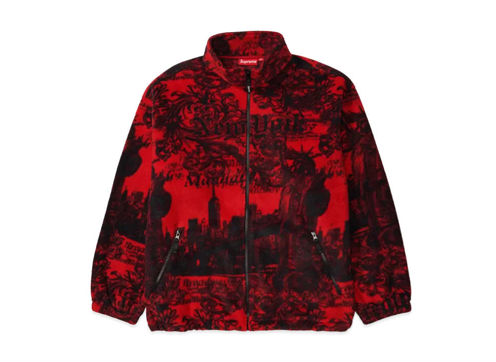 Supreme New York Fleece Jacket "Red"
