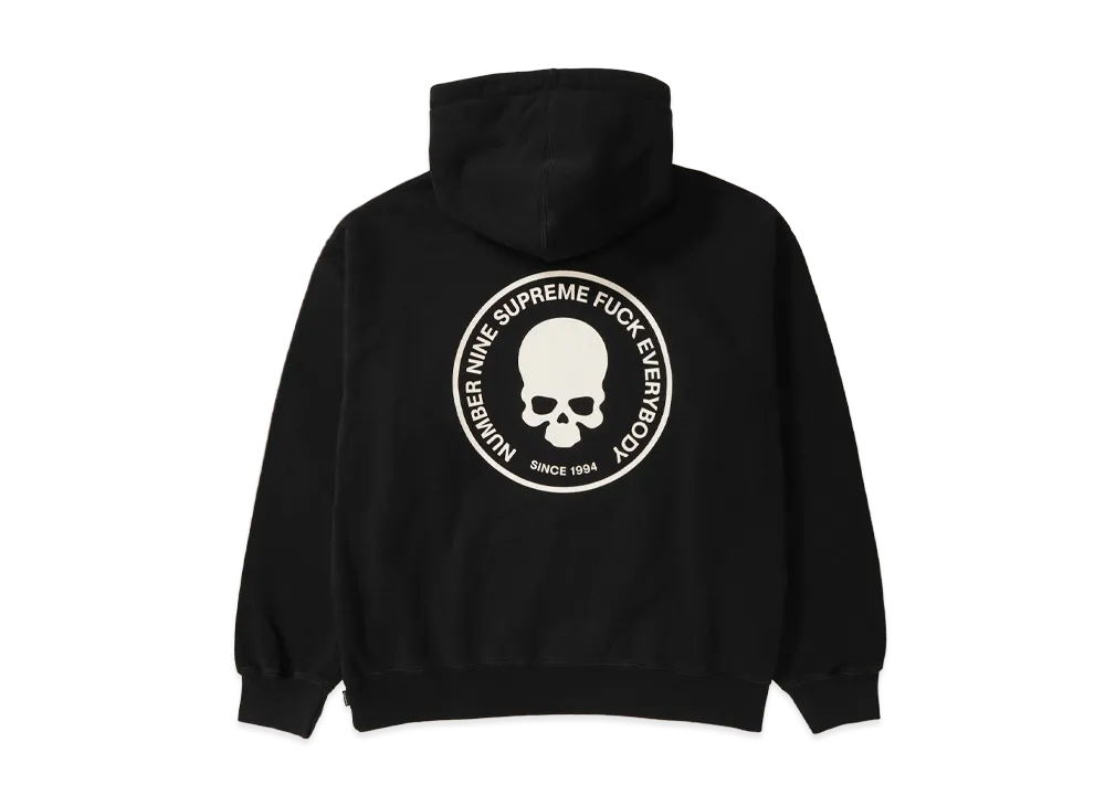 シュプリーム x ナンバーナイン フーデッド スウェットシャツ "ブラック"