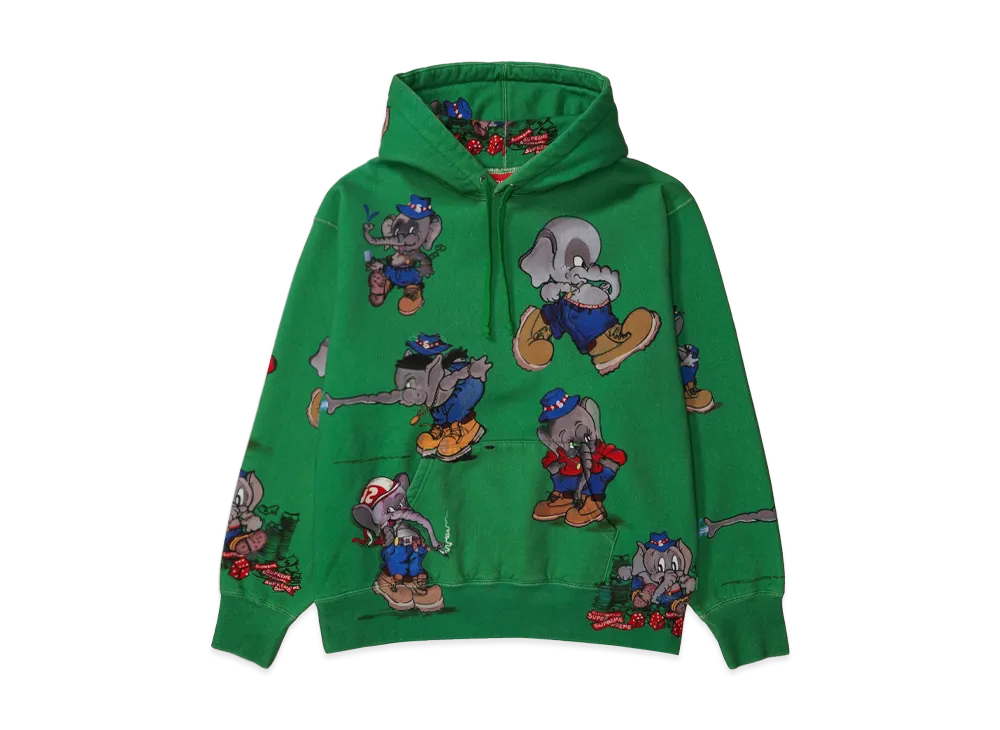 Supreme Elephant Hooded Sweatshirt "Green"