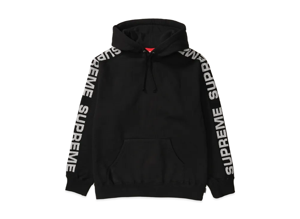 Supreme Metallic Rib Hooded Sweatshirt "Black"