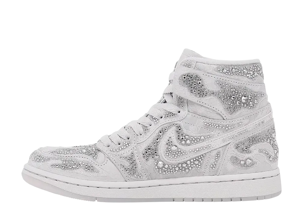 スワロフスキー × ナイキ エアジョーダン1 レトロ ハイ OG "バストグレー"