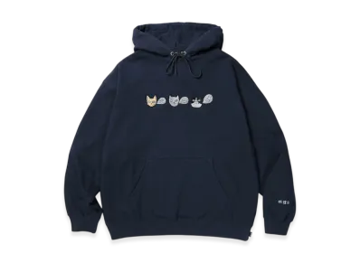 APHRODITEGANG GAKKIN x BUDSPOOL x NOKO Namedaruma Cat Hooded Sweatshirt "Navy"