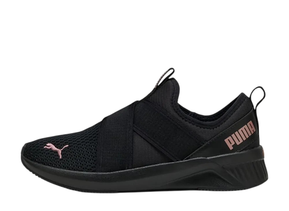 プーマ ウィメンズ ソフトライド ハルリー スリッポン "プーマブラック/プーマブラック/ローズゴールド"