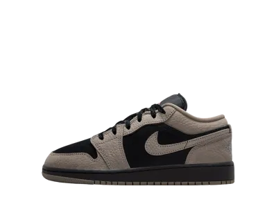 Nike GS Air Jordan 1 Low SE "Black/Light Wild Mango/Olive Grey"