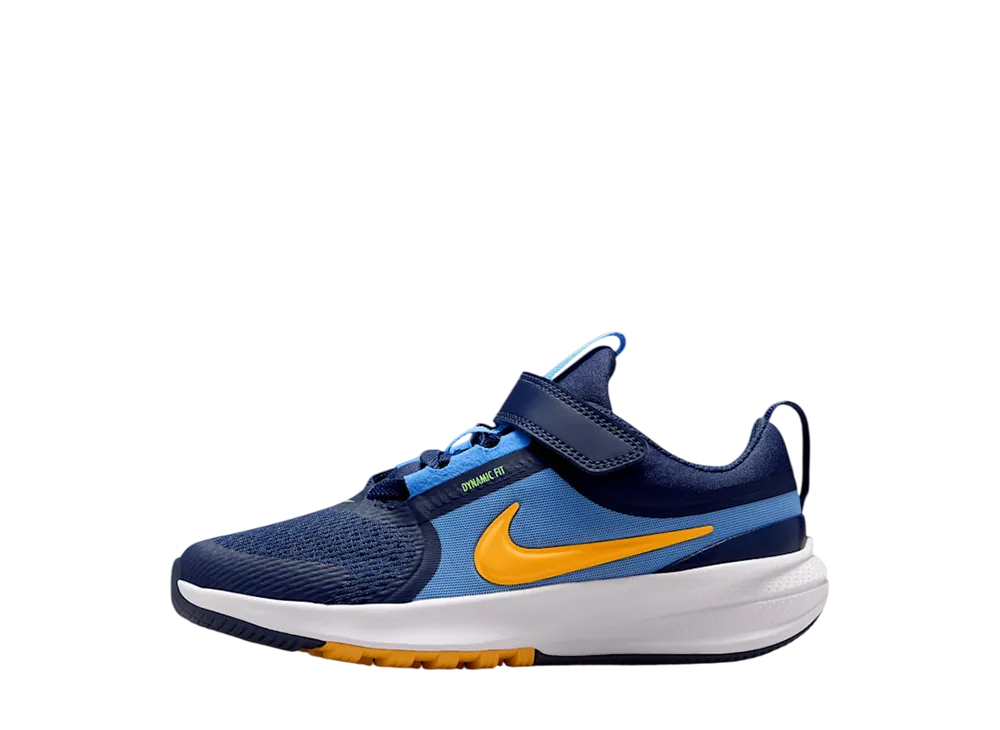 ナイキ PS スターランナー5 "ミッドナイトネイビー/ユニバーシティブルー/ライムブラスト/レーザーオレンジ" (キッズ)