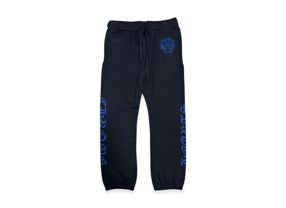Chrome Hearts Horseshoe Logo Sweatpants "Black/Blue"