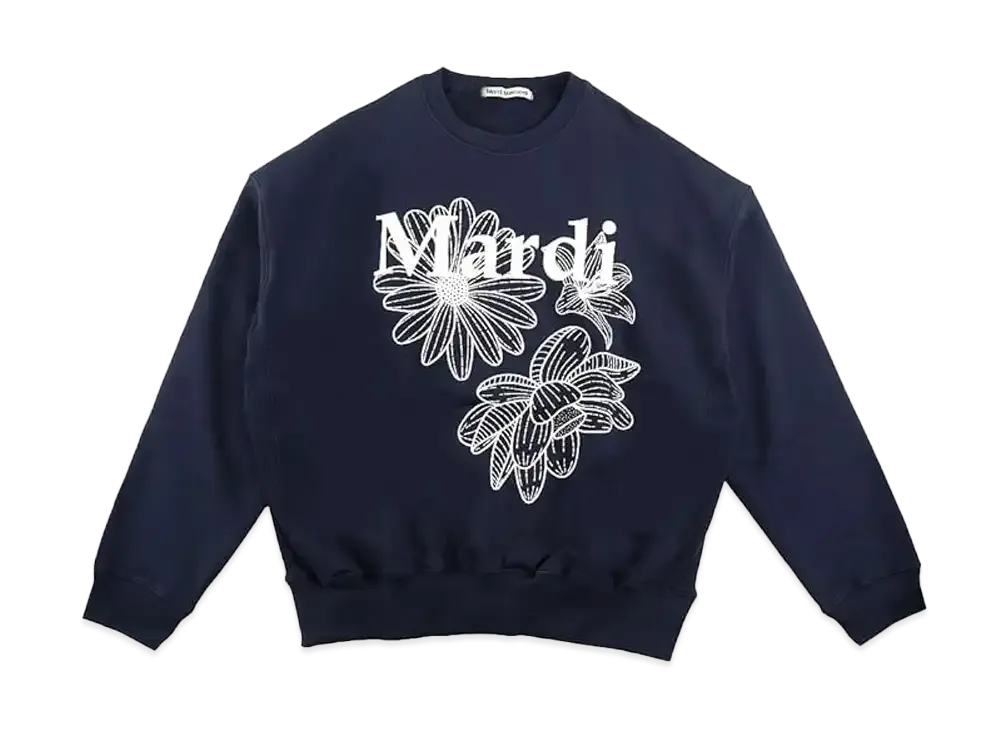 Mardi Mercredi Sweatshirt Triple Flower "Navy White"