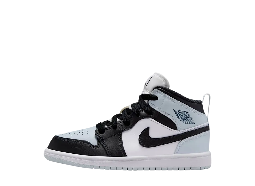 Nike PS Jordan 1 Mid "Black/Aura/Squadron Blue"