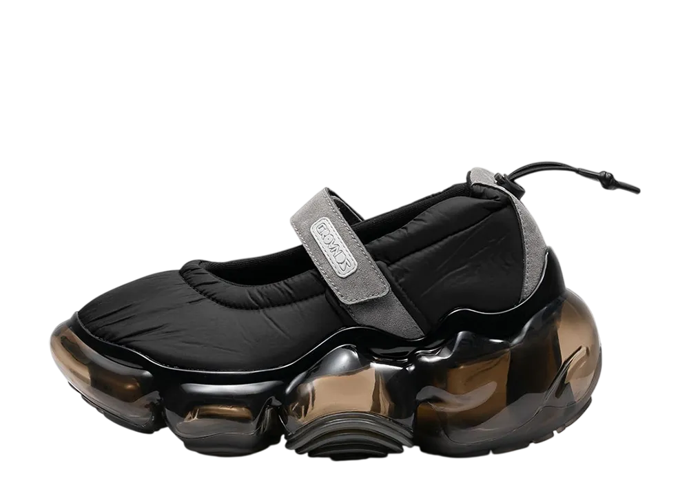 グラウンズ ウィメンズ ムーピー ストラップ パンプス "ブラックグレー/ブラック"