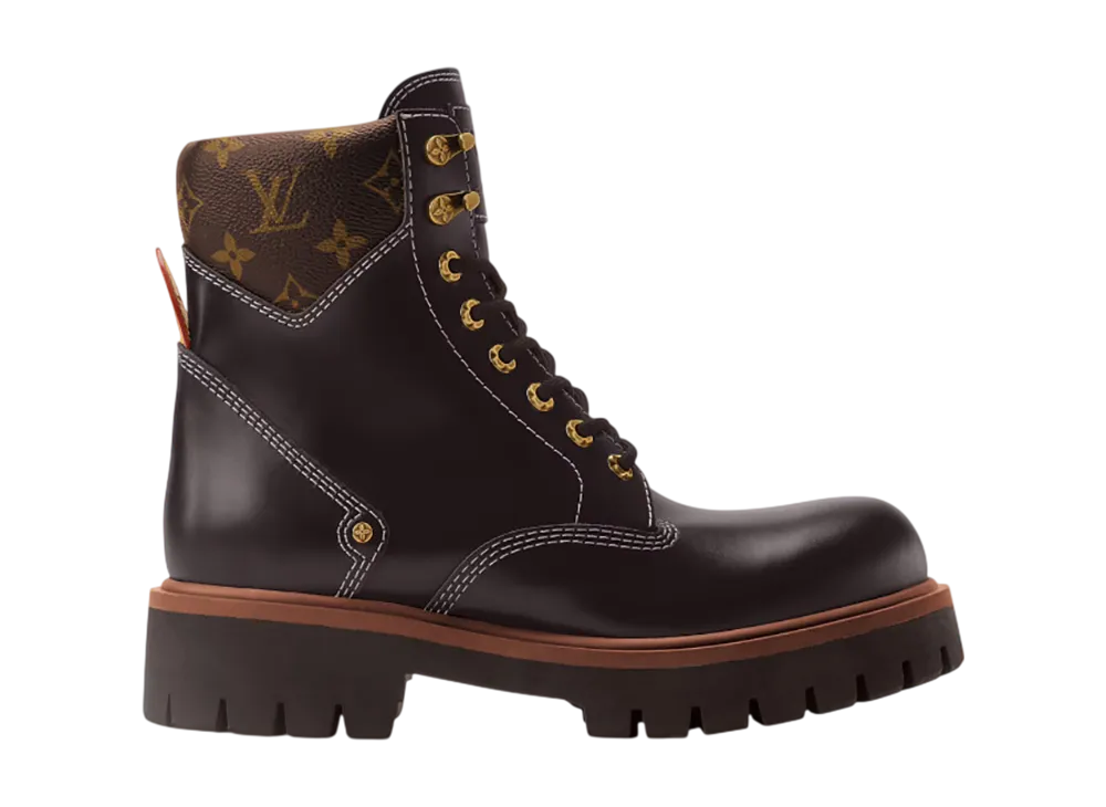 ルイヴィトン LV リミックス コンバット ブーツ "ブラウン"