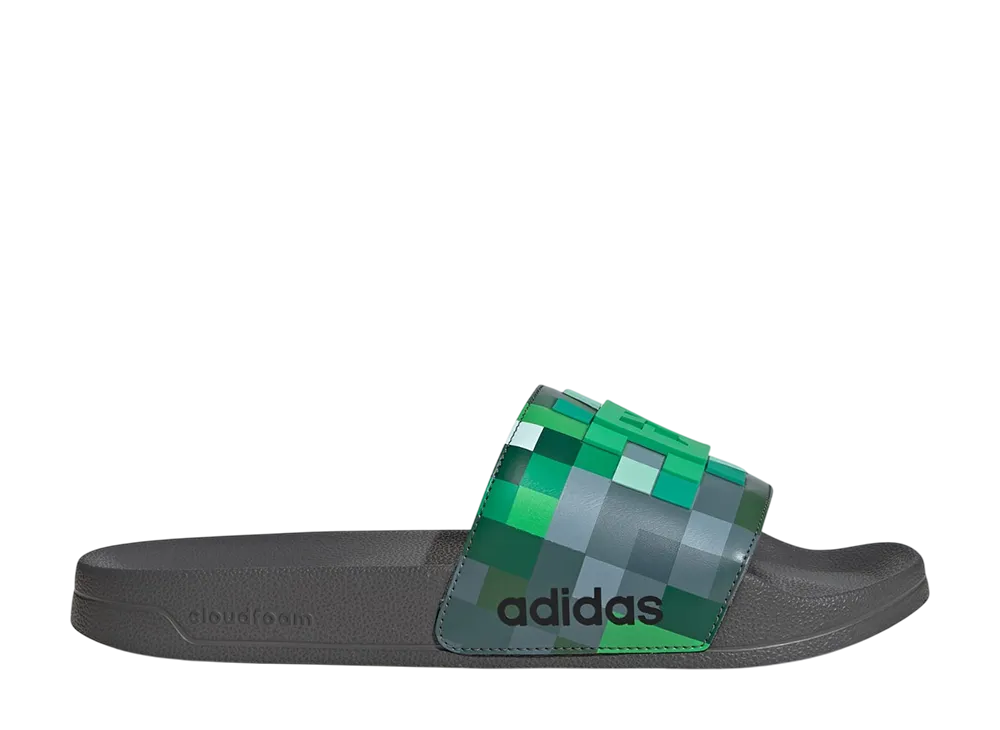 マインクラフト × アディダス アディレッタ シャワー スライド "クリーパー"