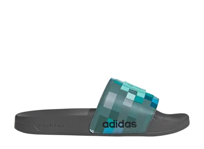 Minecraft × adidas Adilette Shower Slides "Grey Four"