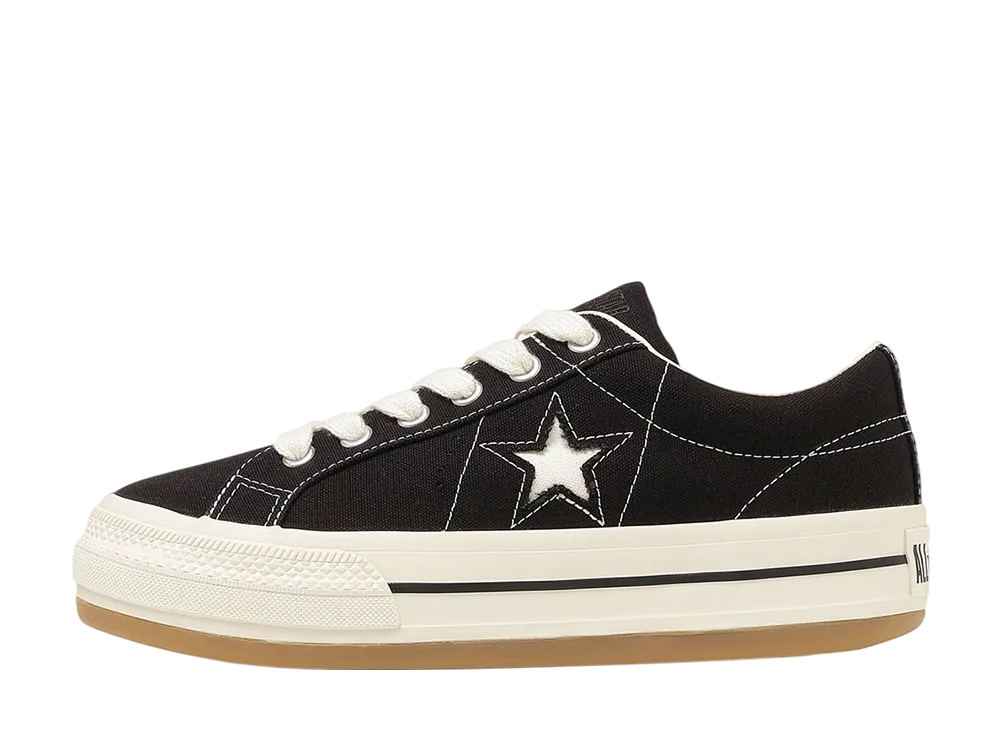 コンバース ワンスター ボーダースター OX "ブラック"