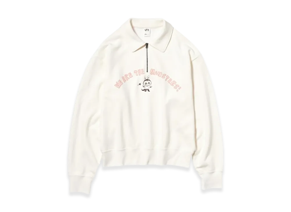 Uniqlo UT x POP MART Half-Zip Sweatshirt "Off White"