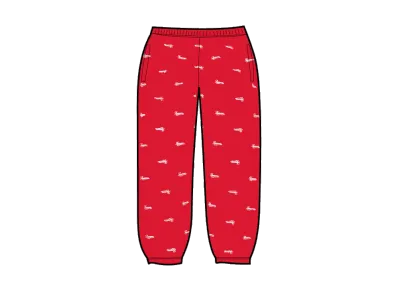Supreme Repeat Script Sweatpant "Red"