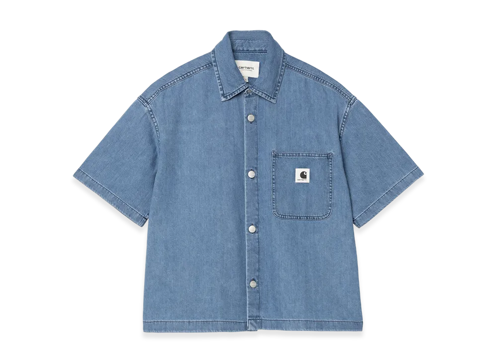 Carhartt WIP W' S/S Lovilia Shirt "Blue (stone washed)"