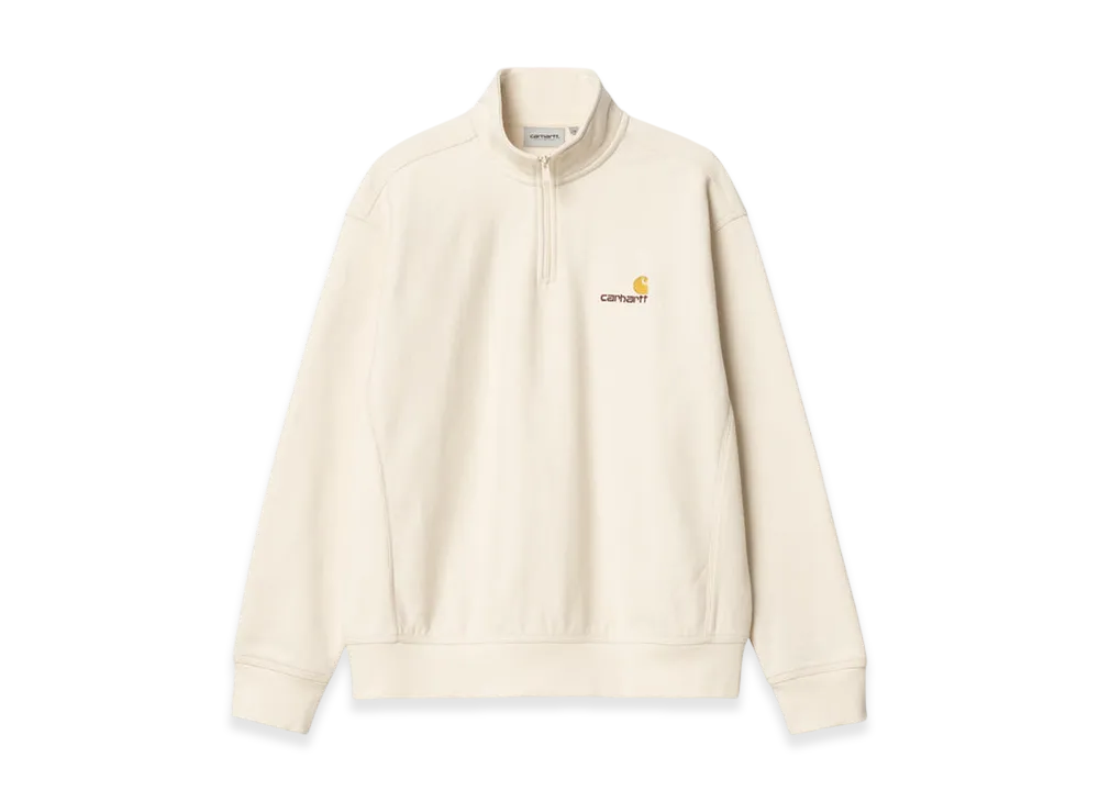 Carhartt WIP Half Zip American Script Sweatshirt "Natural"