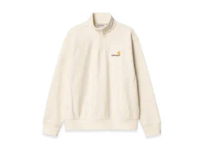 Carhartt WIP Half Zip American Script Sweatshirt "Natural"