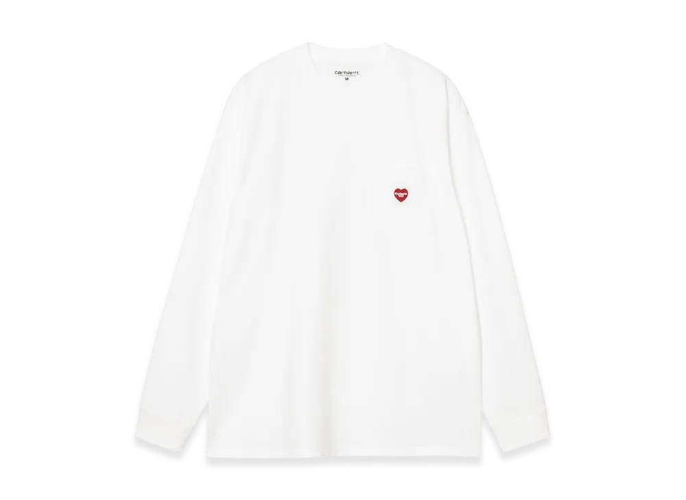 Carhartt WIP L/S Pocket Heart T-Shirt "White/Red"