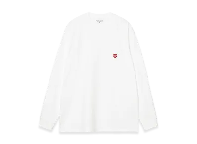 Carhartt WIP L/S Pocket Heart T-Shirt "White/Red"
