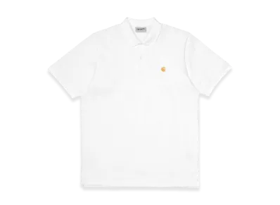 Carhartt WIP S/S Chase Pique Polo "White/Gold"