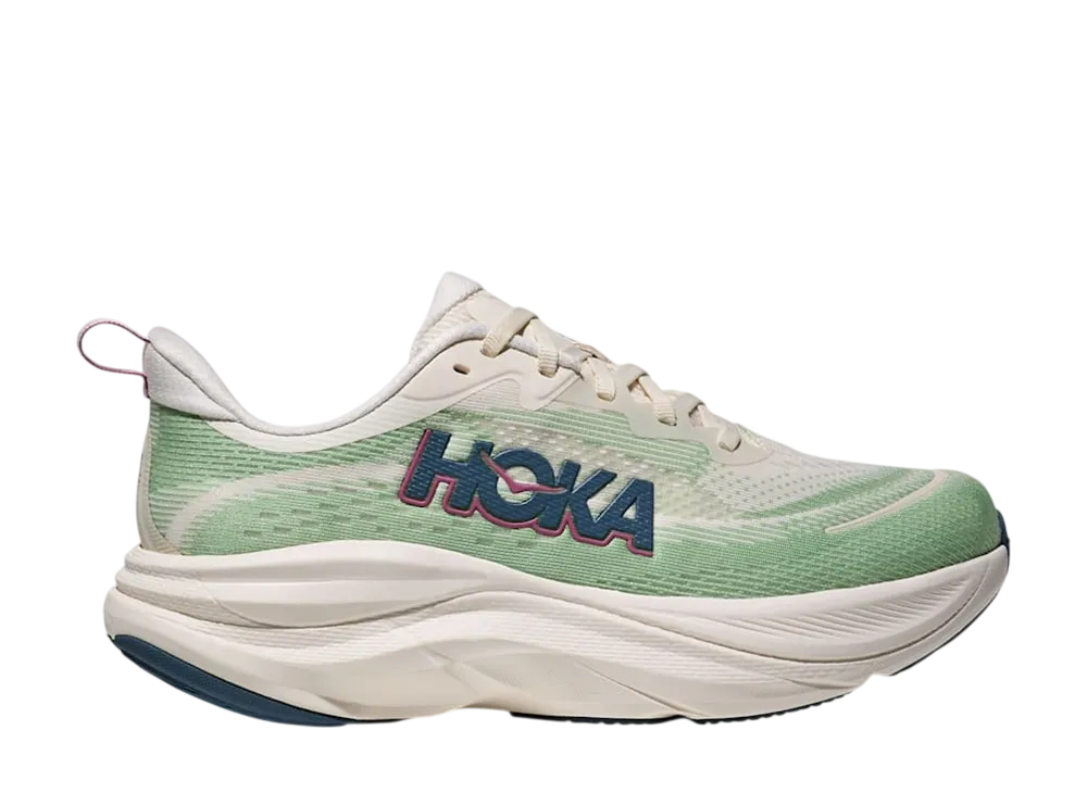 ホカ ウィメンズ スカイフロー "アラバスター/ヴィンテージグリーン"
