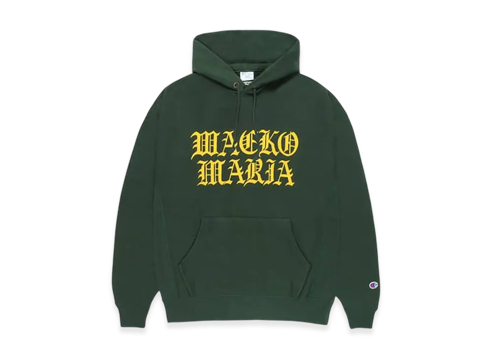 WACKO MARIA x Champion Reverse Weave Hooded Sweat Shirt "Dark Green"
